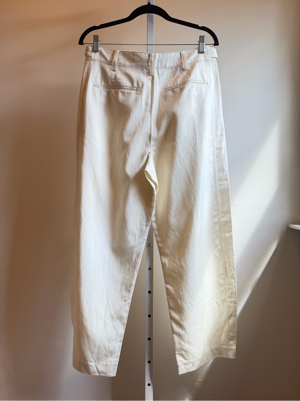 Madewell Barrel-Leg Drapey Twill Pants Vintage Ivory Size 8 NWT - Picture 6 of 12